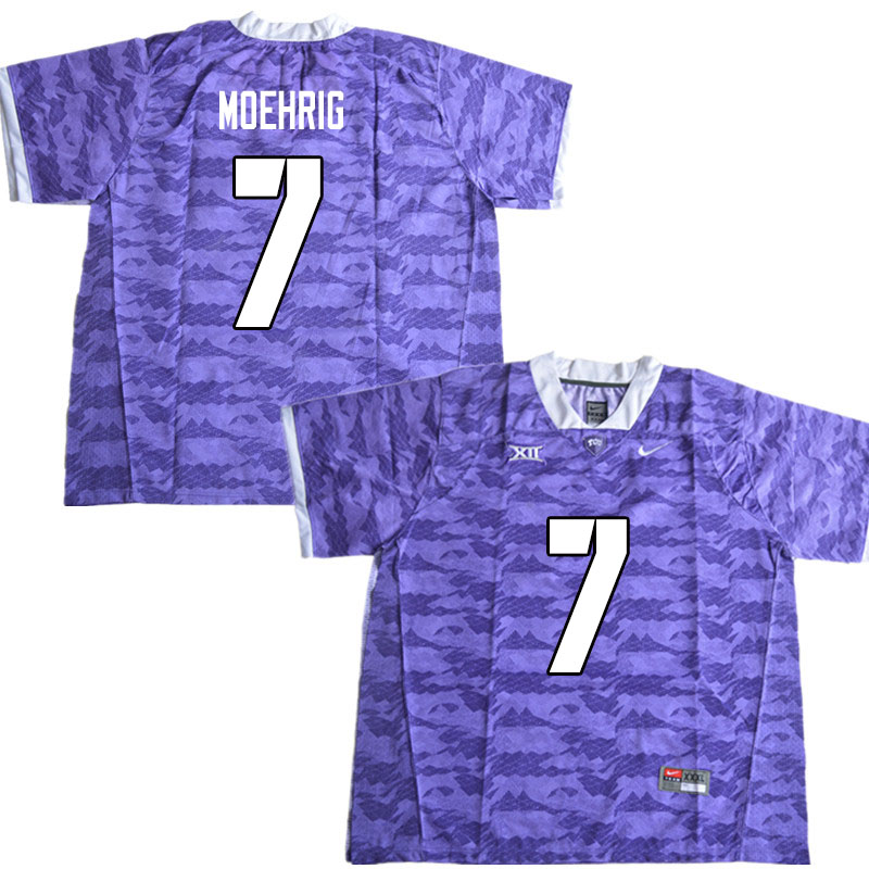 Men #7 Trevon Moehrig TCU Horned Frogs College Football Jerseys Sale-Limited Purple